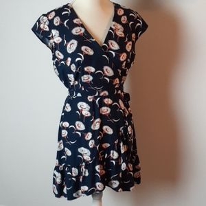 J crew Mercantile faux wrap dress Ruffles high low